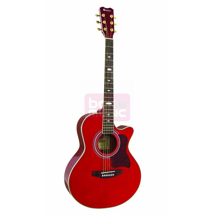 Dimavery JH-500 western gitaar rood