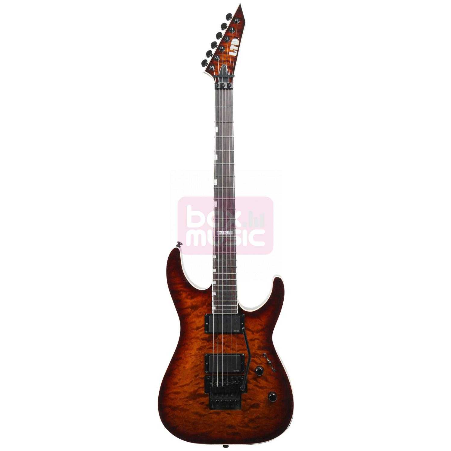 ESP LTD MH-401FR Dark Brown Sunburst elektrische gitaar