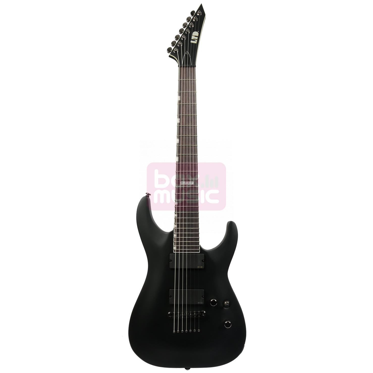 ESP LTD MH-417 BLKS 7-snarige elektrische gitaar mat zwart