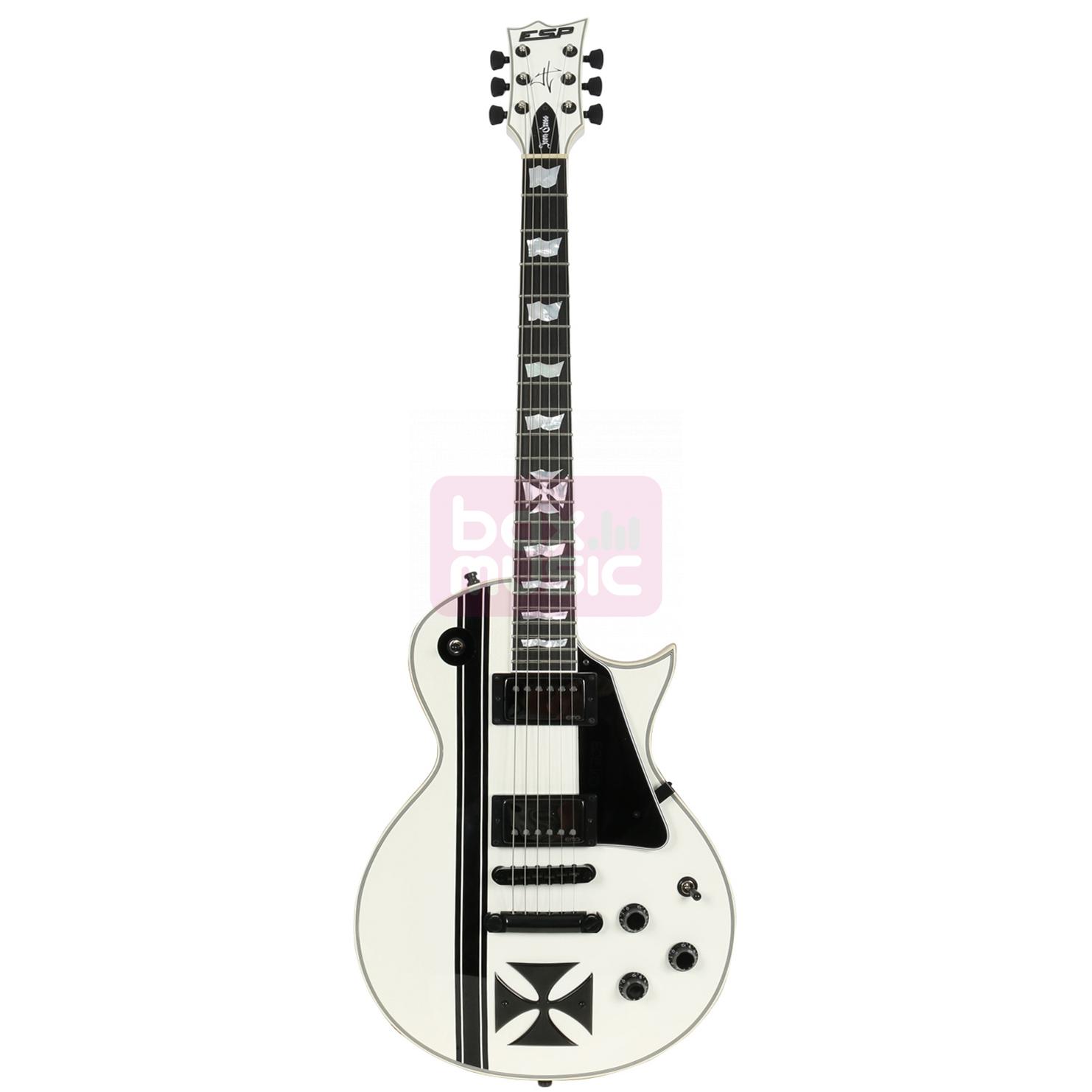 ESP Signature Series James Hetfield Iron Cross Snow White
