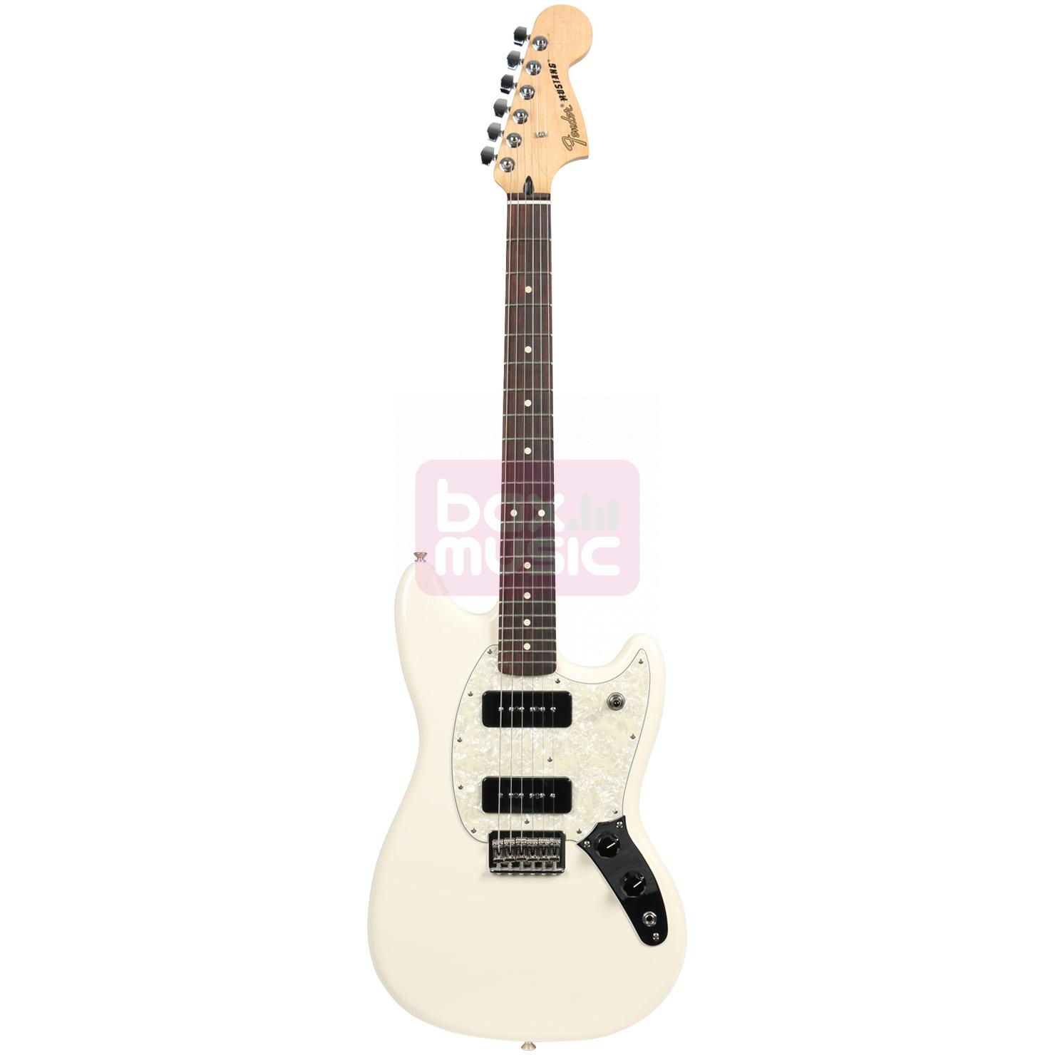 Fender Mustang 90 Olympic White RW elektrische gitaar