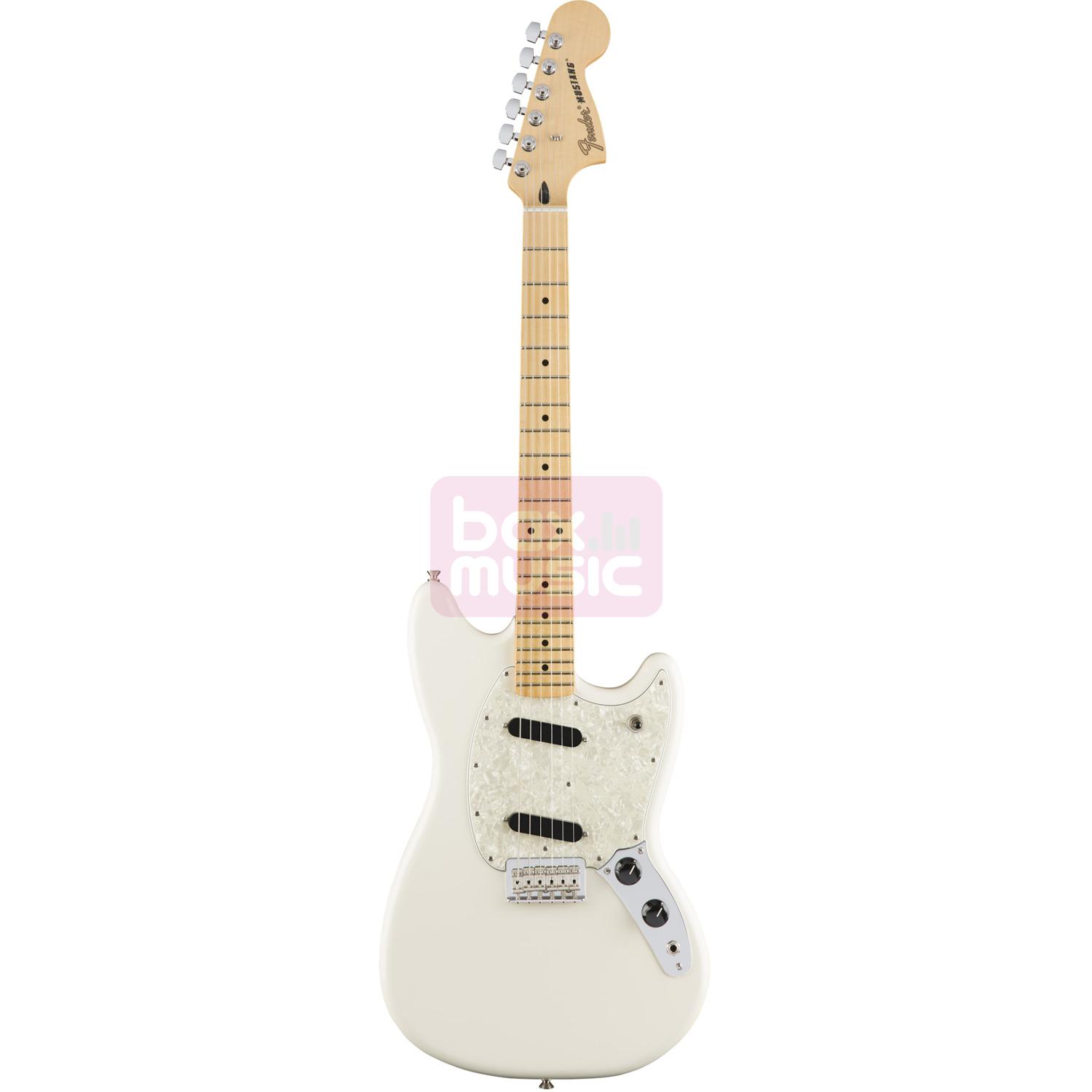 Fender Mustang Olympic White MN elektrische gitaar