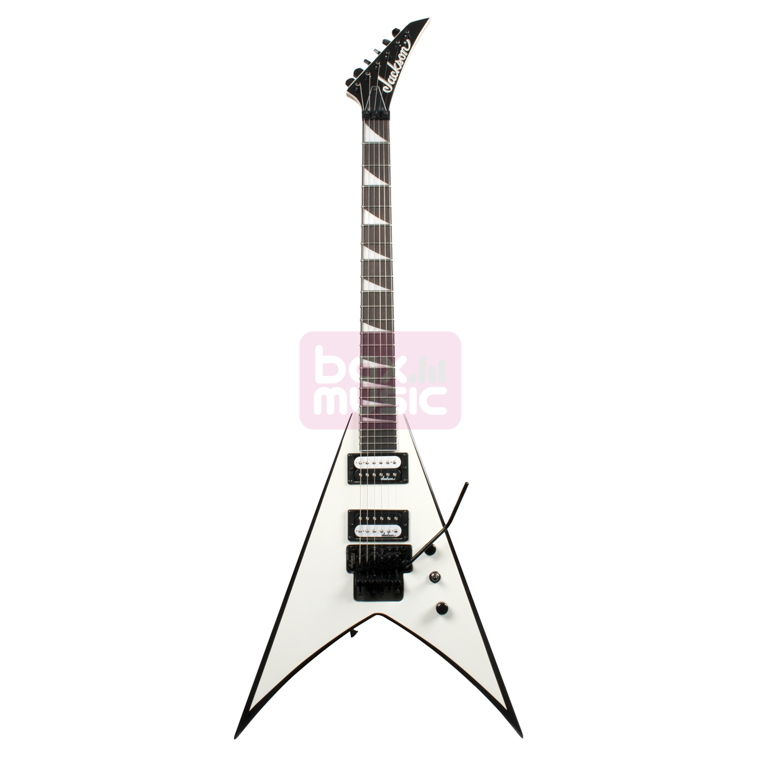 Jackson JS32 King V Floyd Rose White w. Black Bevels