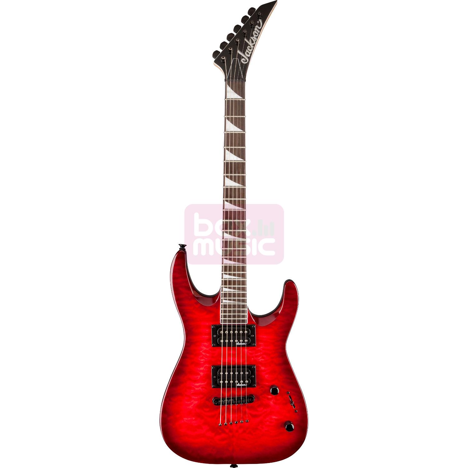 Jackson JS32TQ Dinky Arch Top Transparent Red
