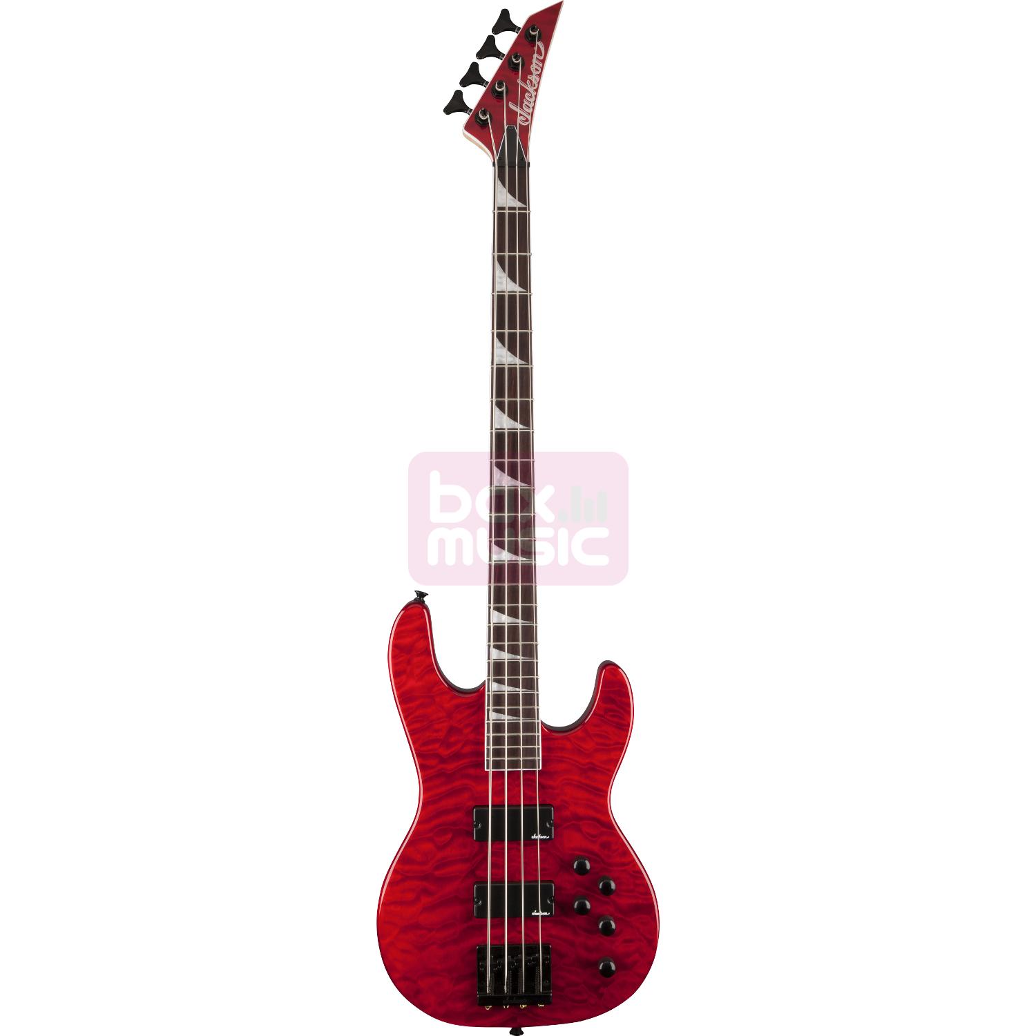 Jackson JS3QM Concert Bass elektrische basgitaar rood