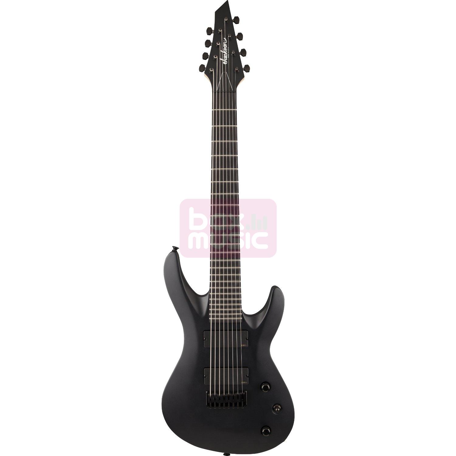 Jackson USA Select B8MG 8-snarige gitaar Satin Black
