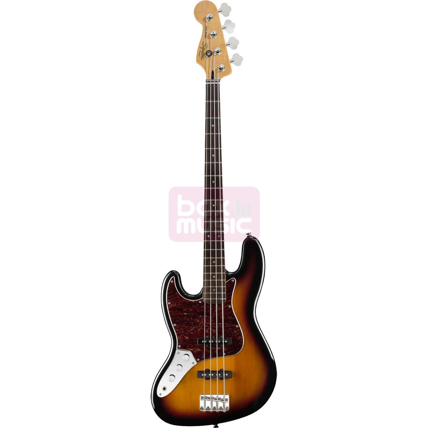 Squier Vintage Modified Jazz Bass 3-Color Sunburst linkshandig