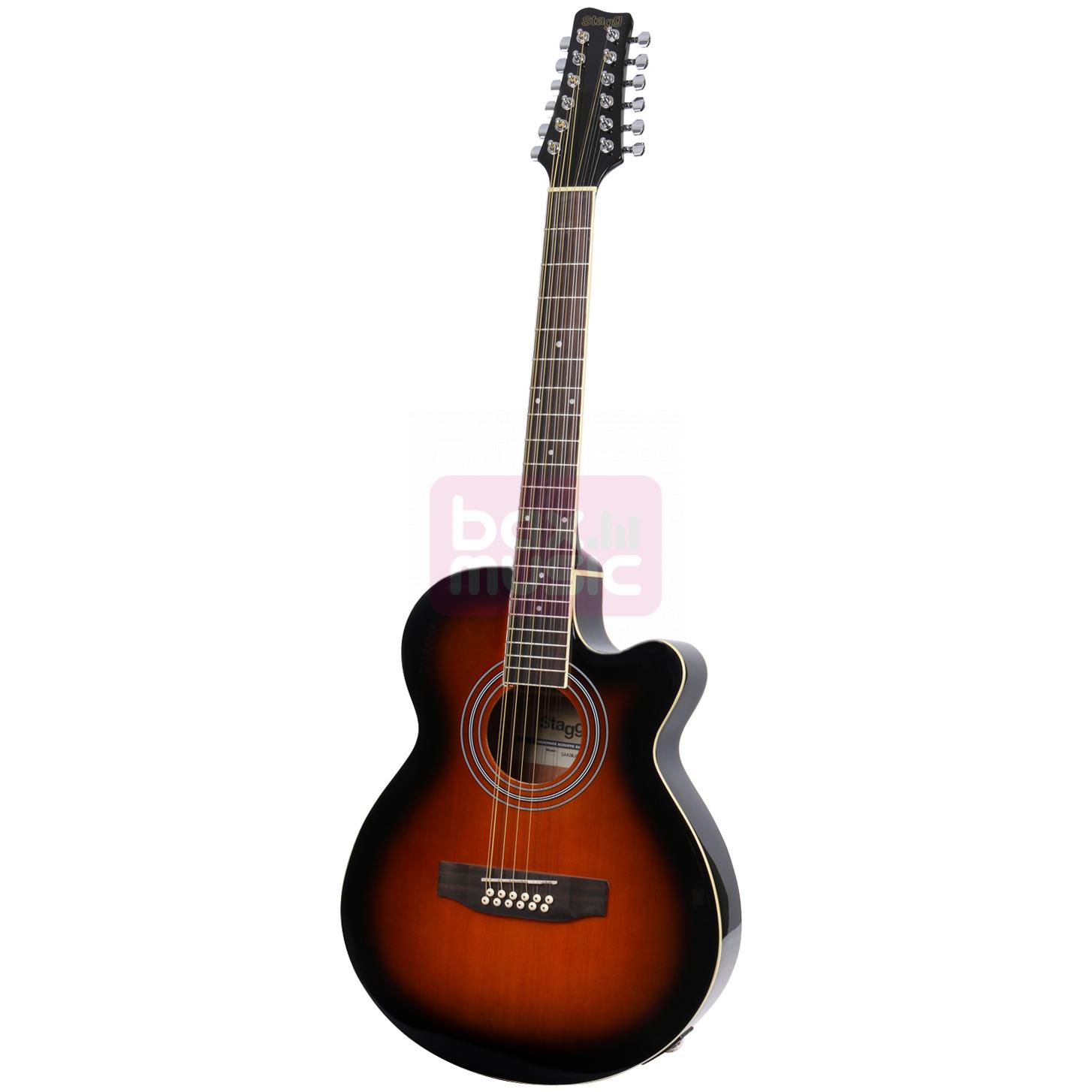Stagg SA40MJCFI/12-BS elektrisch akoestische gitaar